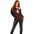 Hawaii Off Shoulder Sweater Oahu Islands Pacific Plumeria Red Vibe LT9 - Polynesian Pride