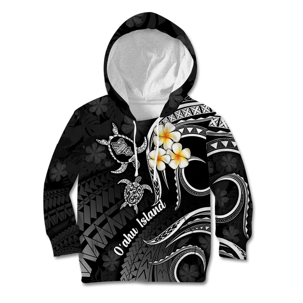 Hawaii Kid Hoodie Oahu Islands Pacific Plumeria White Vibe LT9 White - Polynesian Pride