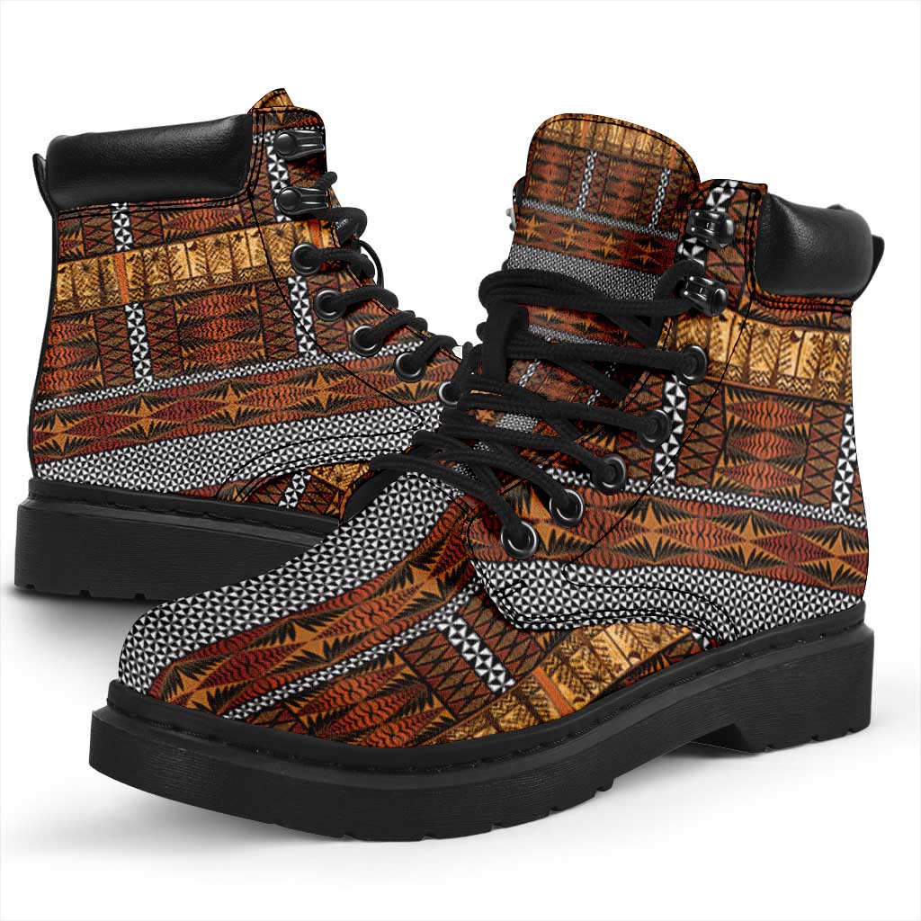 Malo e Lelei Tonga All Season Boots Tongan Ngatu Tapa Cloth - Polynesian Pride