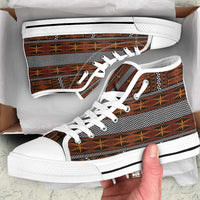 Malo e Lelei Tonga High Top Shoes Tongan Ngatu Tapa Cloth - Polynesian Pride