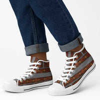 Malo e Lelei Tonga High Top Shoes Tongan Ngatu Tapa Cloth - Polynesian Pride