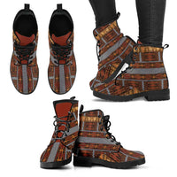 Malo e Lelei Tonga Leather Boots Tongan Ngatu Tapa Cloth - Polynesian Pride