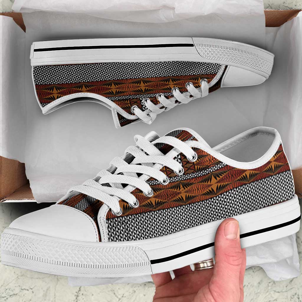 Malo e Lelei Tonga Low Top Shoes Tongan Ngatu Tapa Cloth - Polynesian Pride