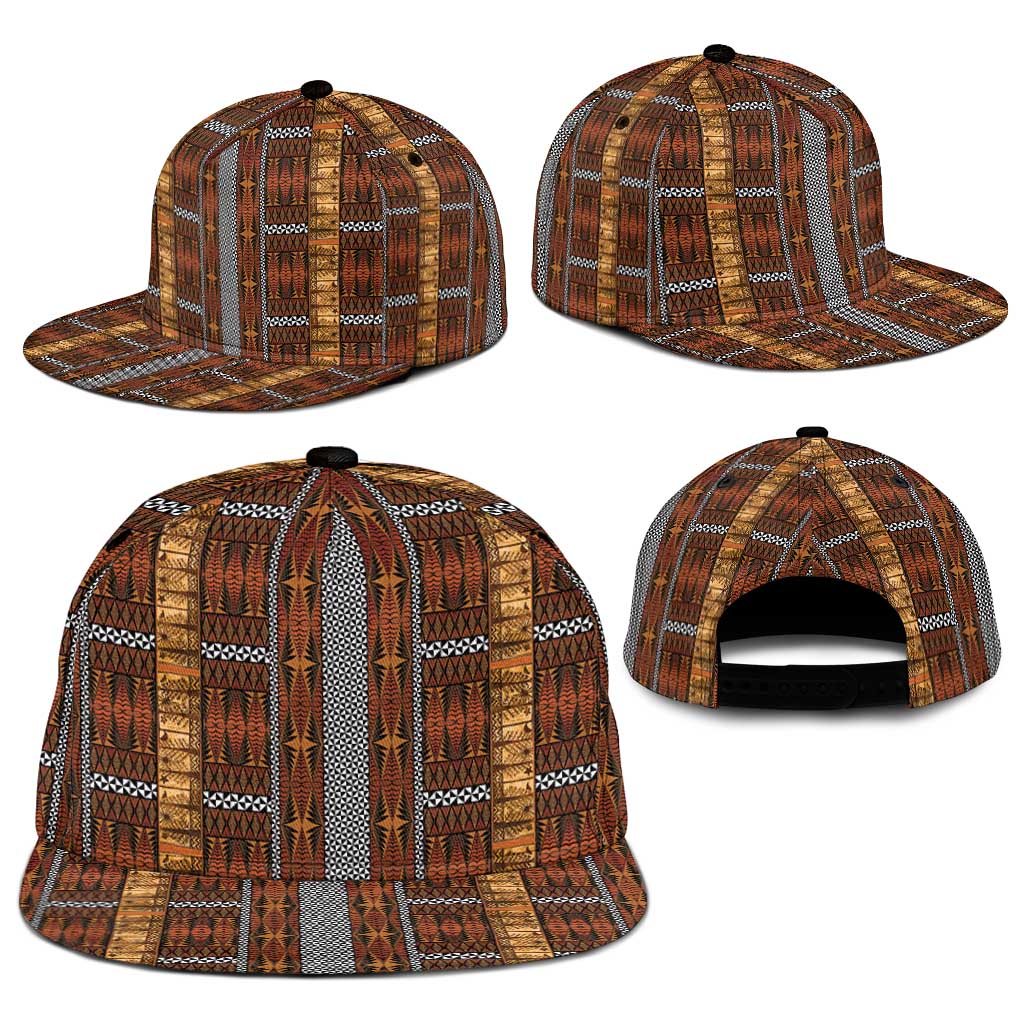 Malo e Lelei Tonga Snapback Cap Tongan Ngatu Tapa Cloth - Polynesian Pride