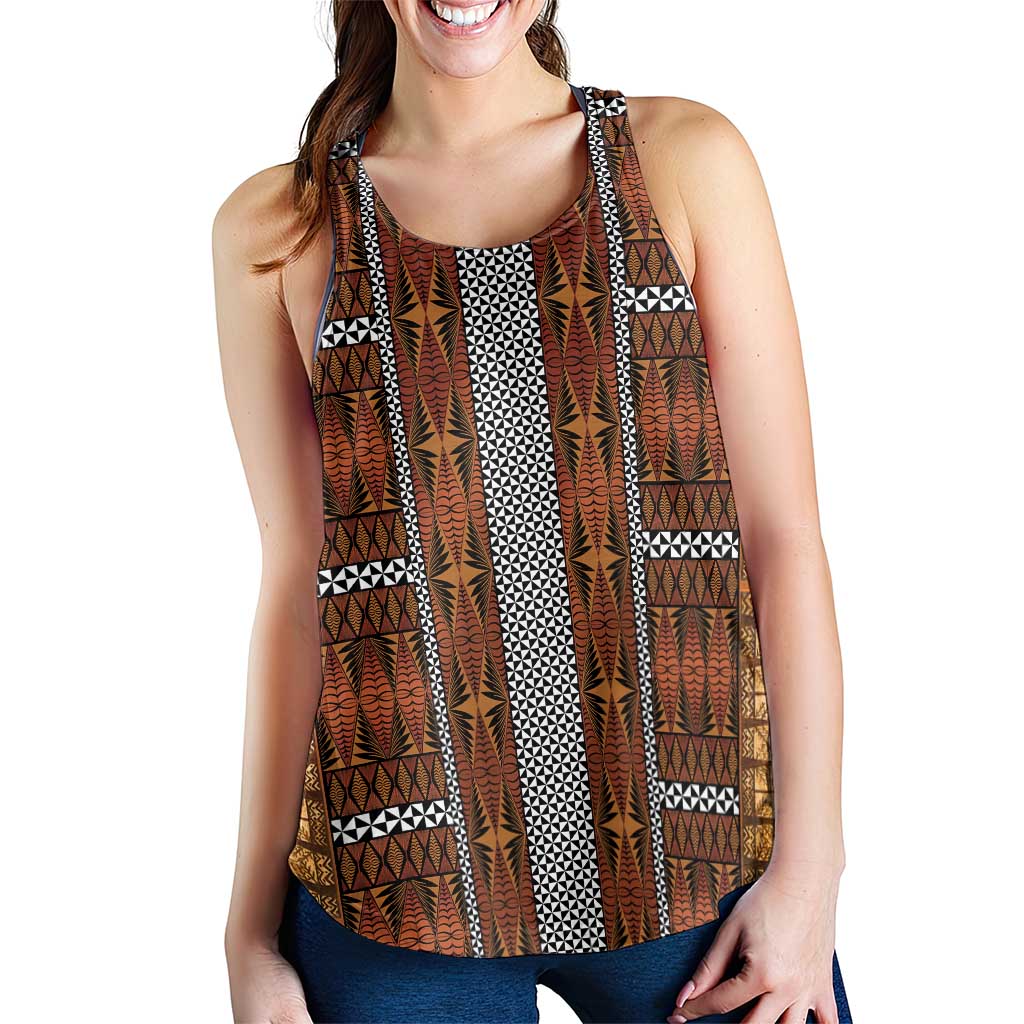 Malo e Lelei Tonga Women Racerback Tank Tongan Ngatu Tapa Cloth - Polynesian Pride