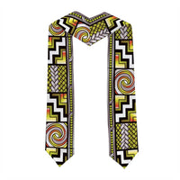 Maori Matariki Graduation Stole Yellow Galaxy Aesthetic Koru Art