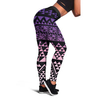 Maori Niho Taniwha Te Wheiao Leggings Waiporoporo - Polynesian Pride