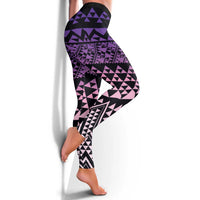 Maori Niho Taniwha Te Wheiao Leggings Waiporoporo - Polynesian Pride