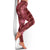 Maroon Aloha Hawaii Leggings Hawaiian Kakau Ohia Lehua Lei - Polynesian Pride