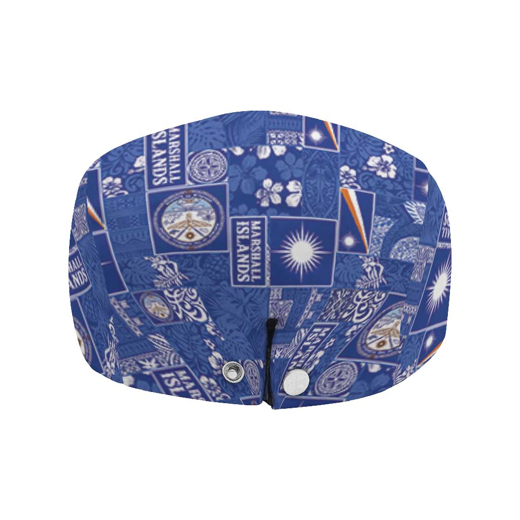 Marshall Islands Merry Christmas Jeff Hat Pacific Patchwork Xmas Vibes - Polynesian Pride