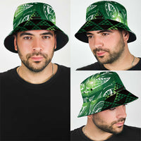 Matariki New Zealand Bucket Hat NZ Niho Taniwha Maori New Year Green Galaxy LT14 - Polynesian Pride