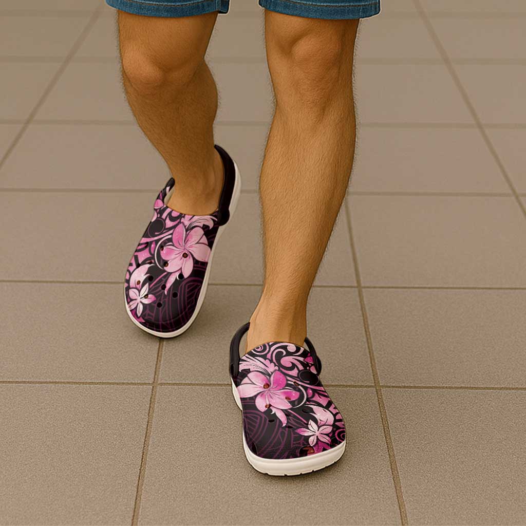 Matariki New Zealand Clogs Shoes Maori Pattern Pink Galaxy - Polynesian Pride