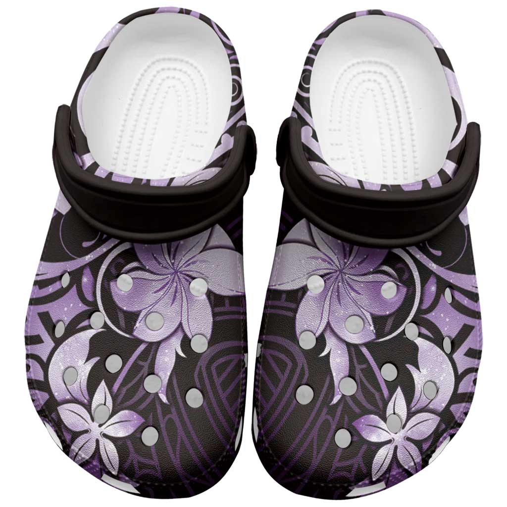 Matariki New Zealand Clogs Shoes Maori Pattern Purple Galaxy - Polynesian Pride