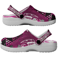 Matariki New Zealand Clogs Shoes NZ Niho Taniwha Maori New Year Pink Galaxy LT14 - Polynesian Pride