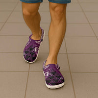Matariki New Zealand Clogs Shoes NZ Niho Taniwha Maori New Year Purple Galaxy LT14 - Polynesian Pride