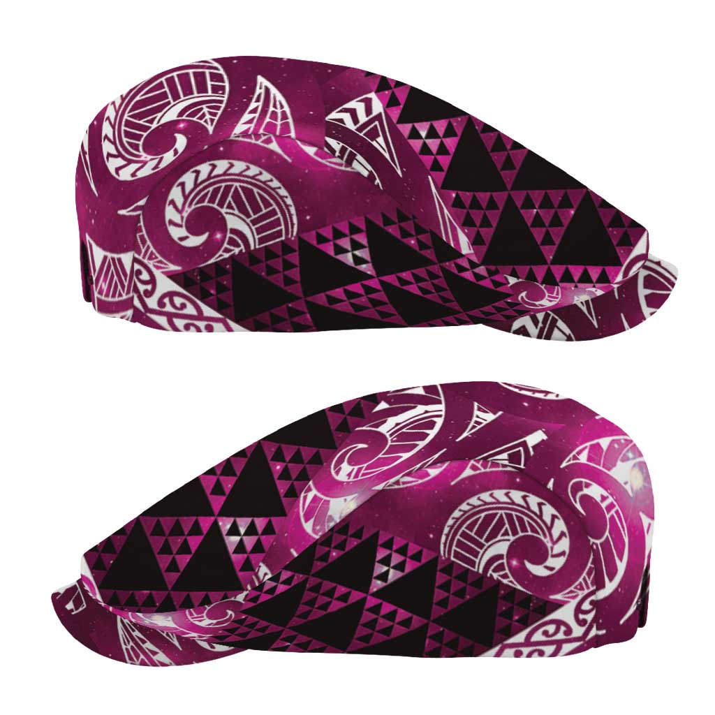 Matariki New Zealand Jeff Hat NZ Niho Taniwha Maori New Year Pink Galaxy LT14 - Polynesian Pride