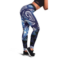 Matariki New Zealand Leggings NZ Niho Taniwha Maori New Year Blue Galaxy