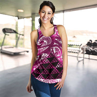 Matariki New Zealand Women Racerback Tank NZ Niho Taniwha Maori New Year Pink Galaxy