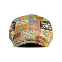 Mele Kalikimaka Hawaii Christmas Jeff Hat Melemele Mama Seamless Floral Motif - Polynesian Pride