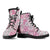 Mele Kalikimaka Hawaii Christmas Leather Boots Akala Seamless Floral Motif - Polynesian Pride