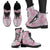 Mele Kalikimaka Hawaii Christmas Leather Boots Akala Seamless Floral Motif - Polynesian Pride
