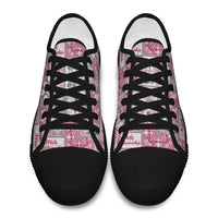 Mele Kalikimaka Hawaii Christmas Low Top Shoes Akala Seamless Floral Motif - Polynesian Pride