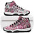 Mele Kalikimaka Hawaii Christmas Sneakers J11 Akala Seamless Floral Motif - Polynesian Pride