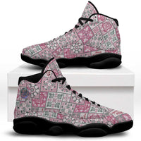 Mele Kalikimaka Hawaii Christmas Sneakers J13 Akala Seamless Floral Motif - Polynesian Pride