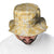 Melemele Aloha Hawaii Bucket Hat Plumeria Lei With Palaka Motif - Polynesian Pride