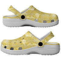 Melemele Hawaii Breadfruit Palaka Motifs Clogs Shoes