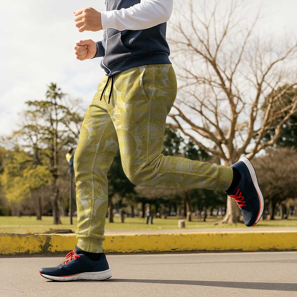 Melemele Hawaii Breadfruit Palaka Motifs Jogger Pants