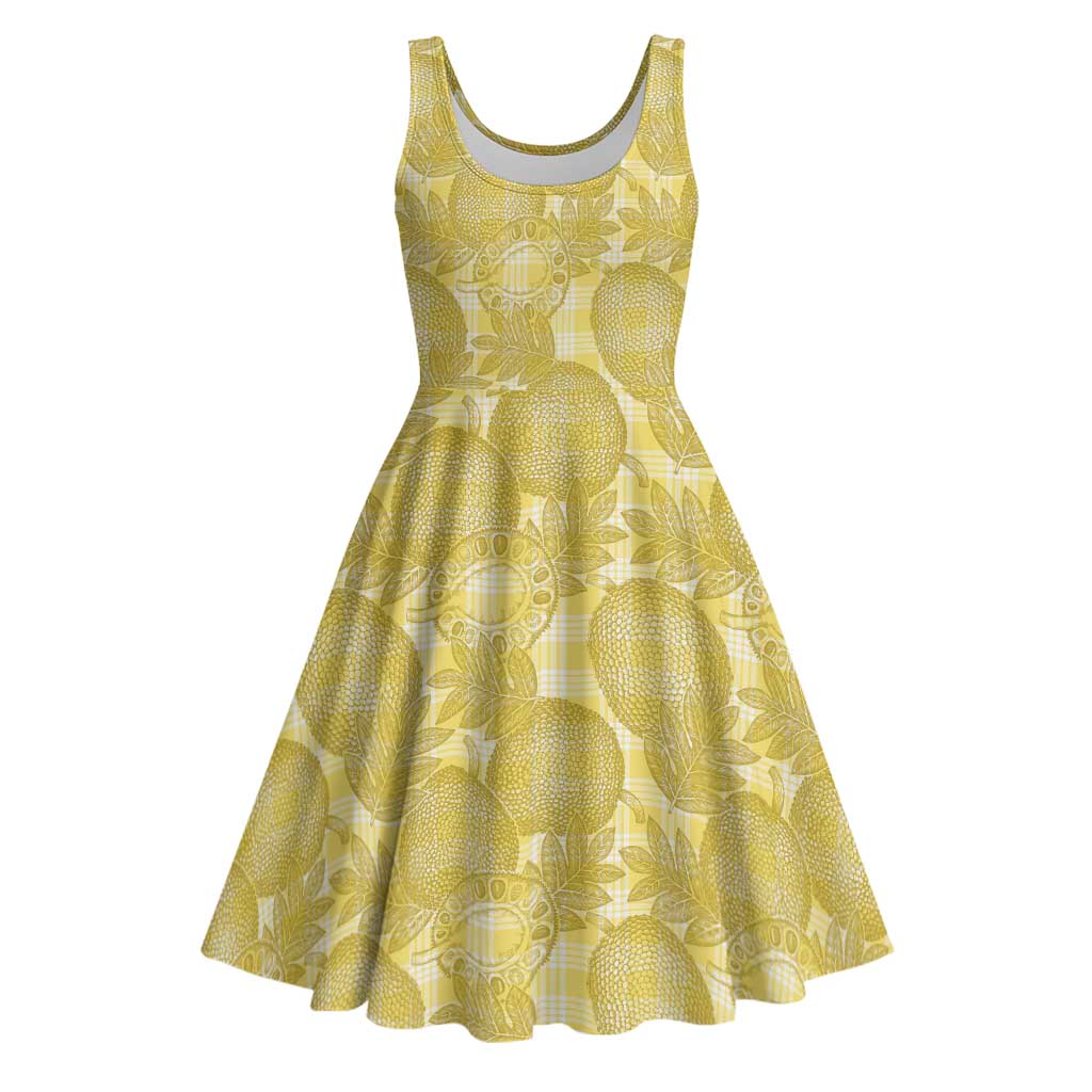 Melemele Hawaii Breadfruit Palaka Motifs Midi Dress