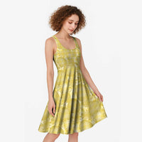 Melemele Hawaii Breadfruit Palaka Motifs Midi Dress