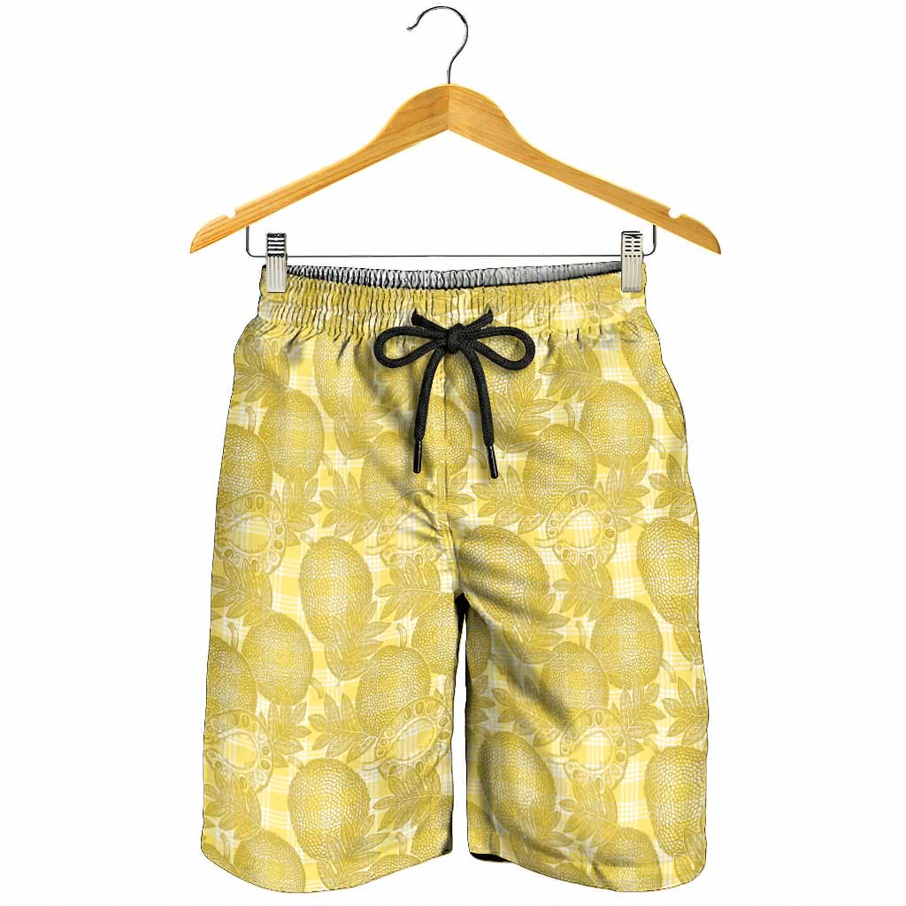 Melemele Hawaii Breadfruit Palaka Motifs Shorts for Men