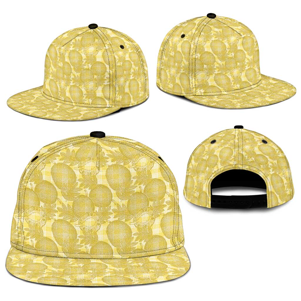 Melemele Hawaii Breadfruit Palaka Motifs Snapback Cap