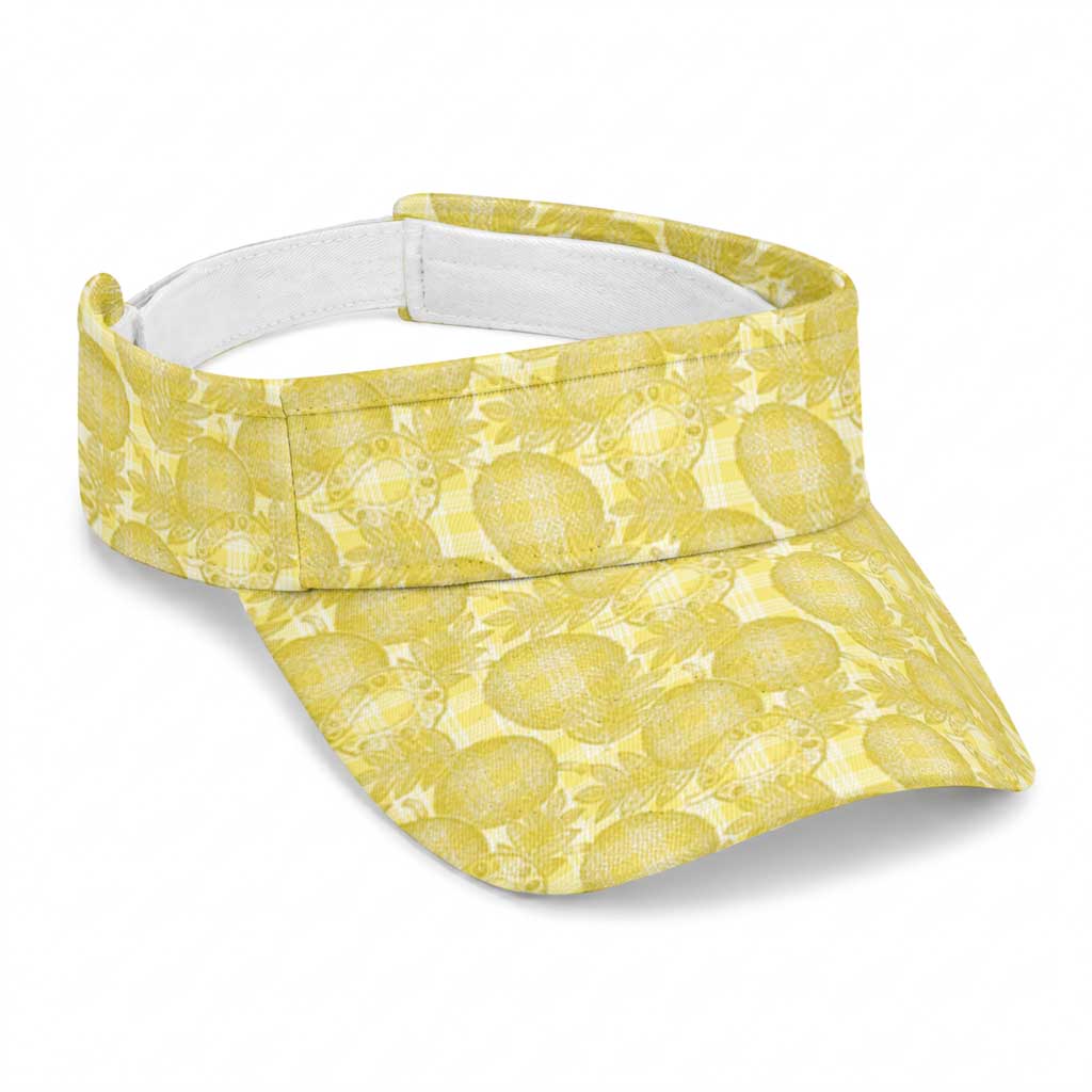 Melemele Hawaii Breadfruit Palaka Motifs Sun Visor Cap