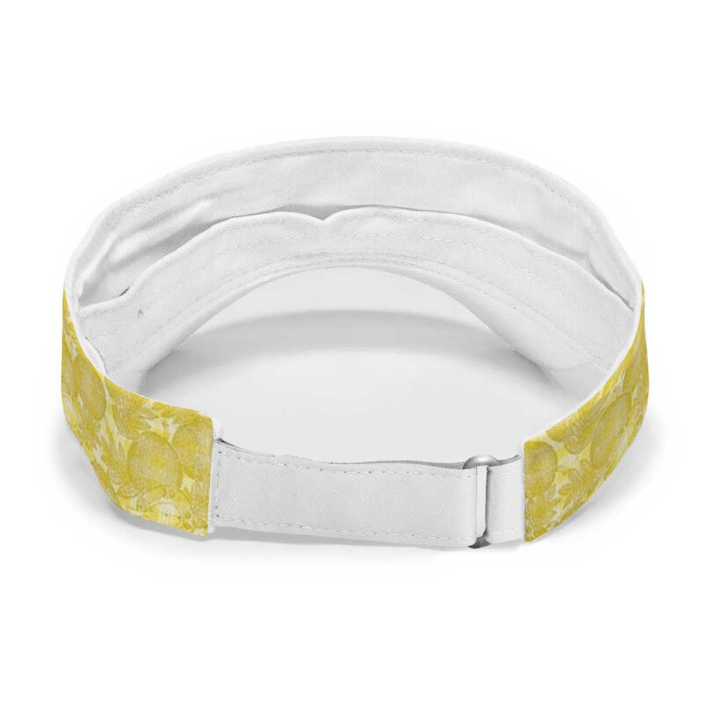 Melemele Hawaii Breadfruit Palaka Motifs Sun Visor Cap