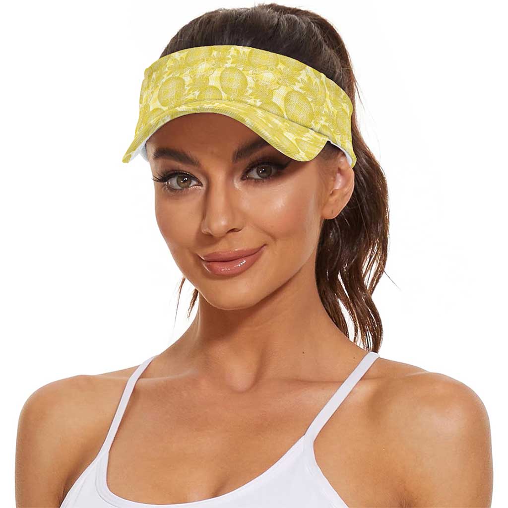 Melemele Hawaii Breadfruit Palaka Motifs Sun Visor Cap