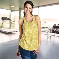Melemele Hawaii Breadfruit Palaka Motifs Women Racerback Tank