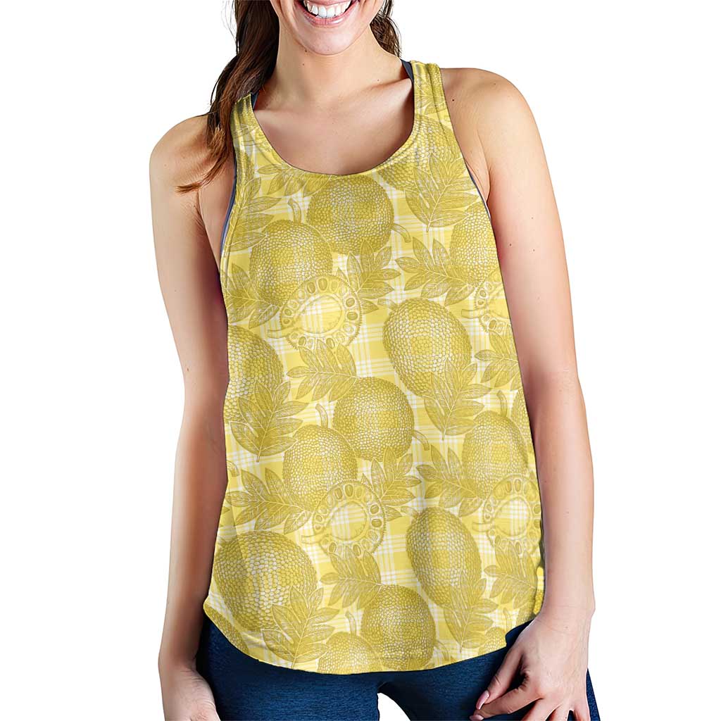 Melemele Hawaii Breadfruit Palaka Motifs Women Racerback Tank