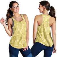 Melemele Hawaii Breadfruit Palaka Motifs Women Racerback Tank