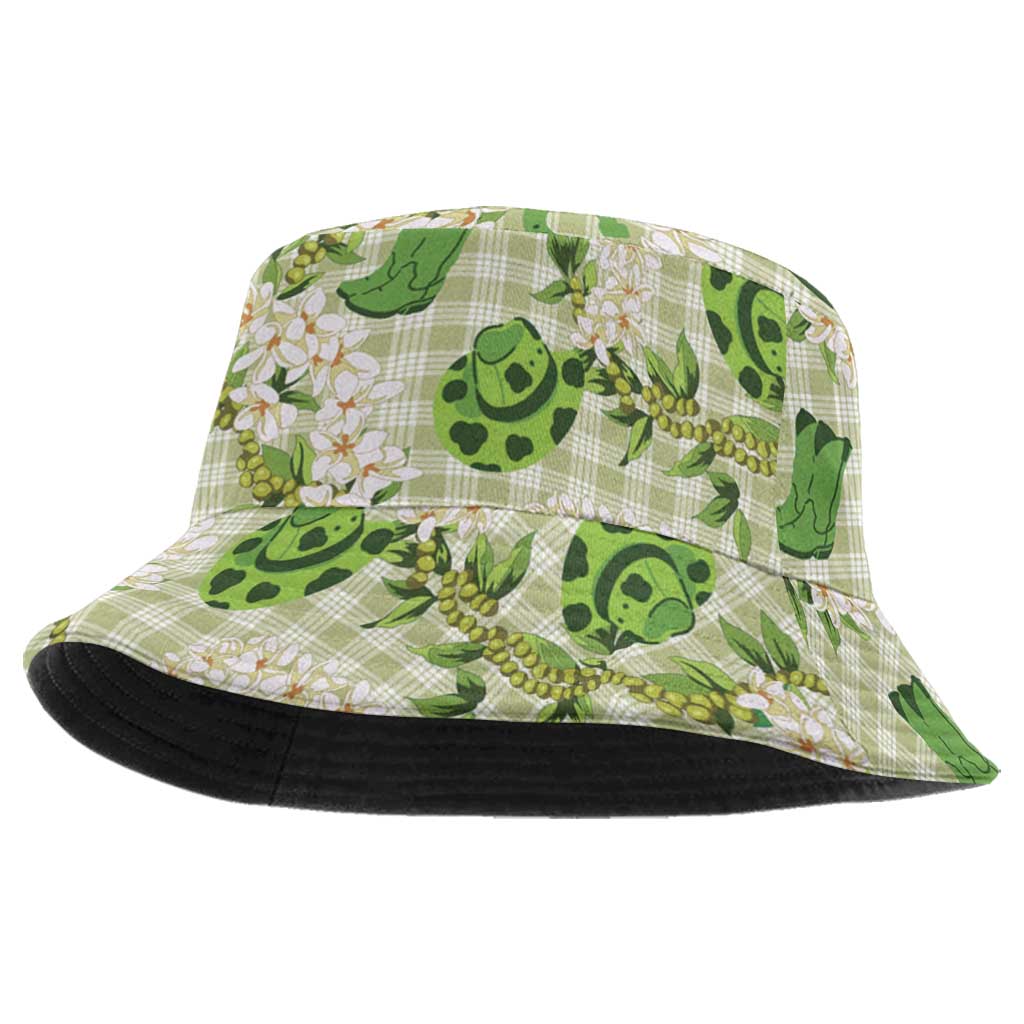 Mokihana Maile Ilima Leis Paniolo Palaka Bucket Hat Hawaiian Omaomo Ala Spirit - Polynesian Pride