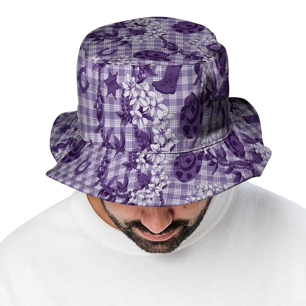Mokihana Maile Ilima Leis Paniolo Palaka Bucket Hat Hawaiian Poni Spirit - Polynesian Pride