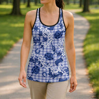 Mokihana Maile Ilima Leis Paniolo Palaka Hollow Tank Top Hawaiian Polu Spirit - Polynesian Pride