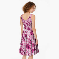 Mokihana Maile Ilima Leis Paniolo Palaka Midi Dress Hawaiian Omaomo Ulaula Spirit - Polynesian Pride