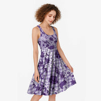 Mokihana Maile Ilima Leis Paniolo Palaka Midi Dress Hawaiian Poni Spirit - Polynesian Pride