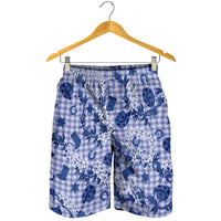 Mokihana Maile Ilima Leis Paniolo Palaka Shorts for Men Hawaiian Polu Spirit - Polynesian Pride