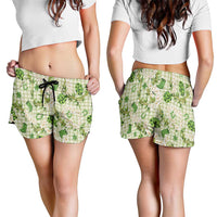 Mokihana Maile Ilima Leis Paniolo Palaka Shorts for Women Hawaiian Omaomo Ala Spirit - Polynesian Pride