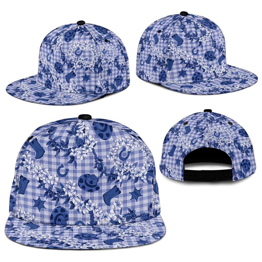 Mokihana Maile Ilima Leis Paniolo Palaka Snapback Cap Hawaiian Polu Spirit - Polynesian Pride