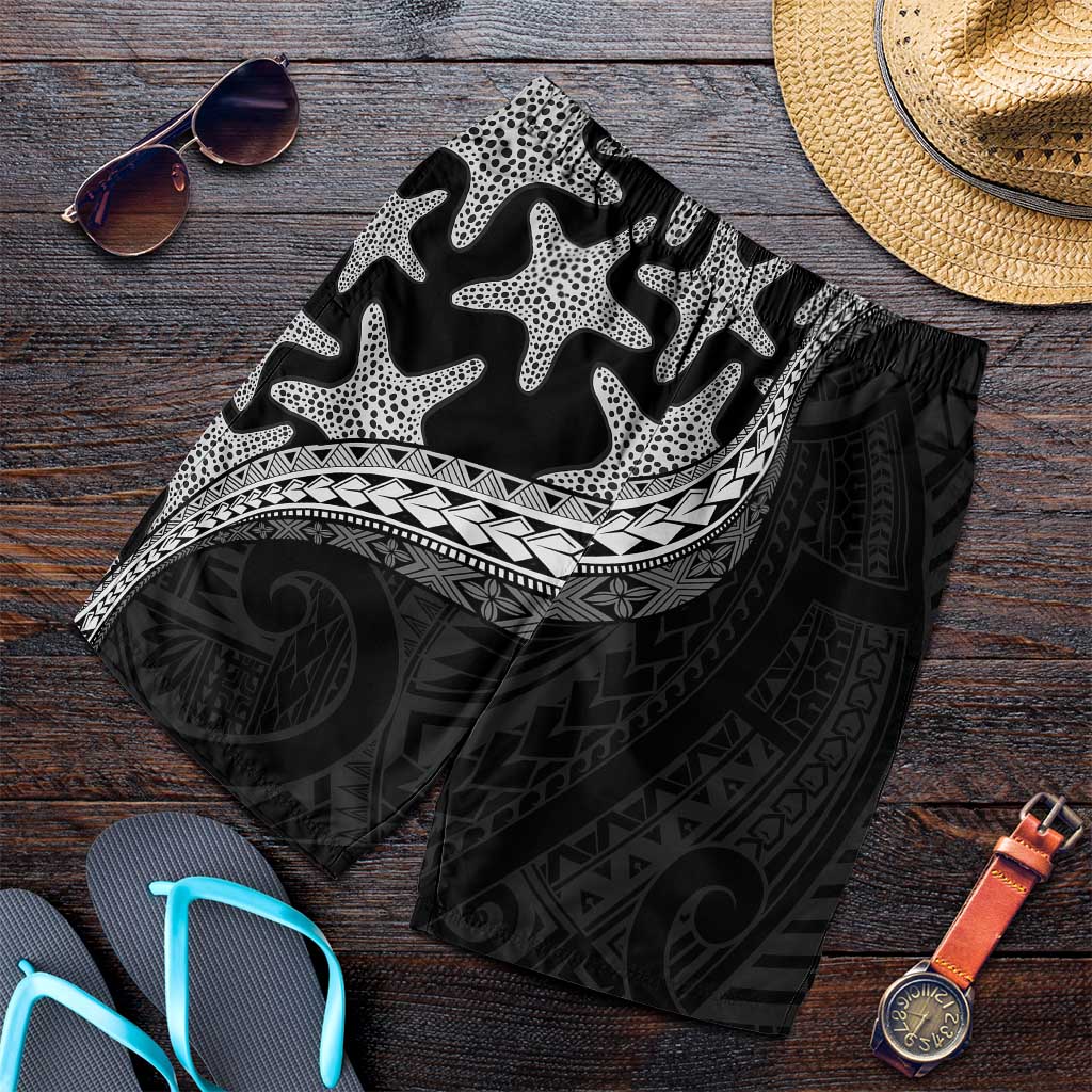 Monotone Polynesian Starfish Unique Pattern Shorts for Men